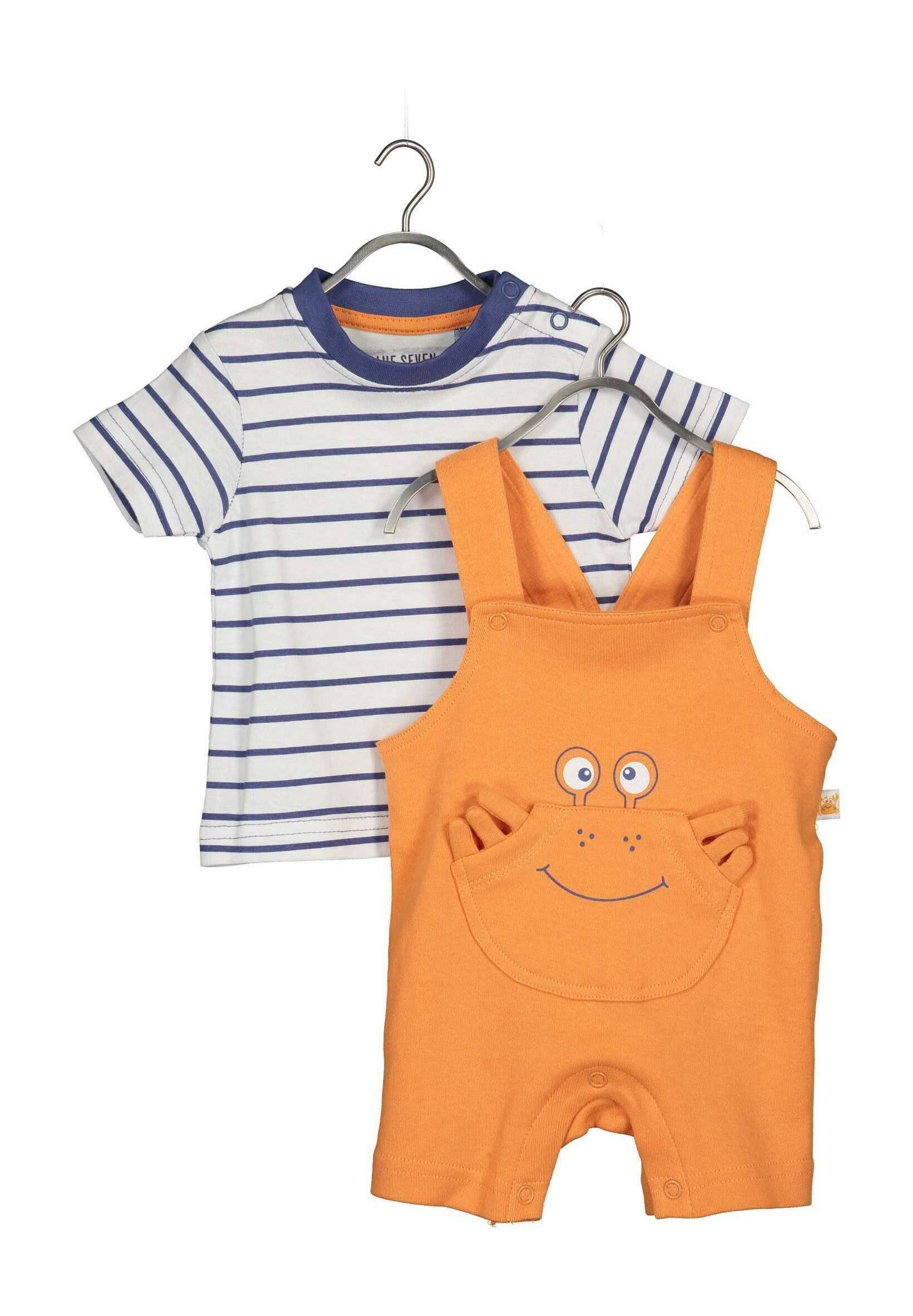 Blue Seven Latzhose mit T-Shirt Funny Crab 2er Set Blue Seven Latzhose mit T-Shirt Funny Crab 2er Set